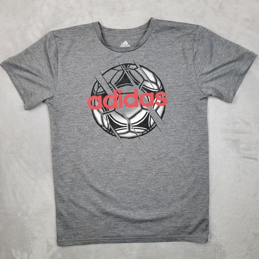 Adidas Shirt Boys Large Short Sleeve Soccer Team Football Club Youth Kids 14-16